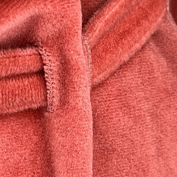 John Kloss for Cira Vintage Velour USA Made Robe with Tie in Pink - Size Small - Picture 4 of 8